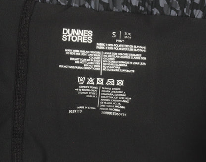 Dunnes Stores Womens Black Animal Print Running Shorts Size S