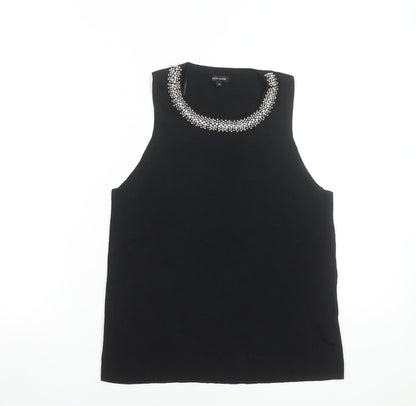 Womens UK Size 10 River Island Black Basic Tank