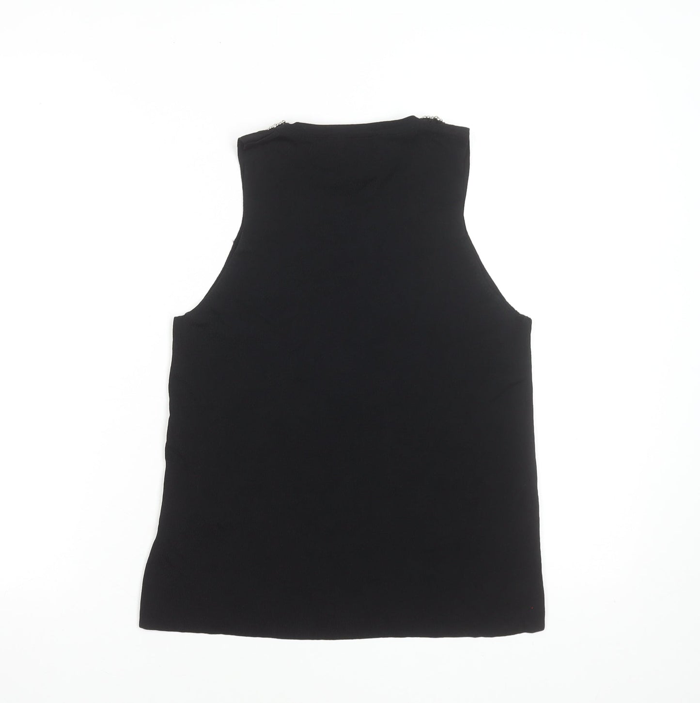 Womens UK Size 10 River Island Black Basic Tank