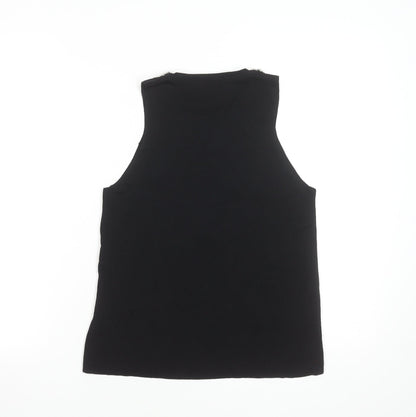 Womens UK Size 10 River Island Black Basic Tank