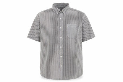 Dunnes Men’s Grey Check Short Sleeve Button-Up Shirt XL