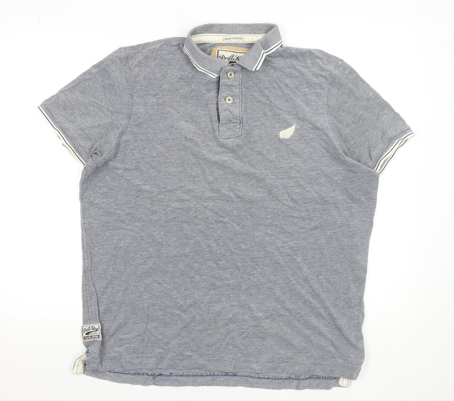 Mens UK Size L Drift King 100% Cotton Polo Shirt