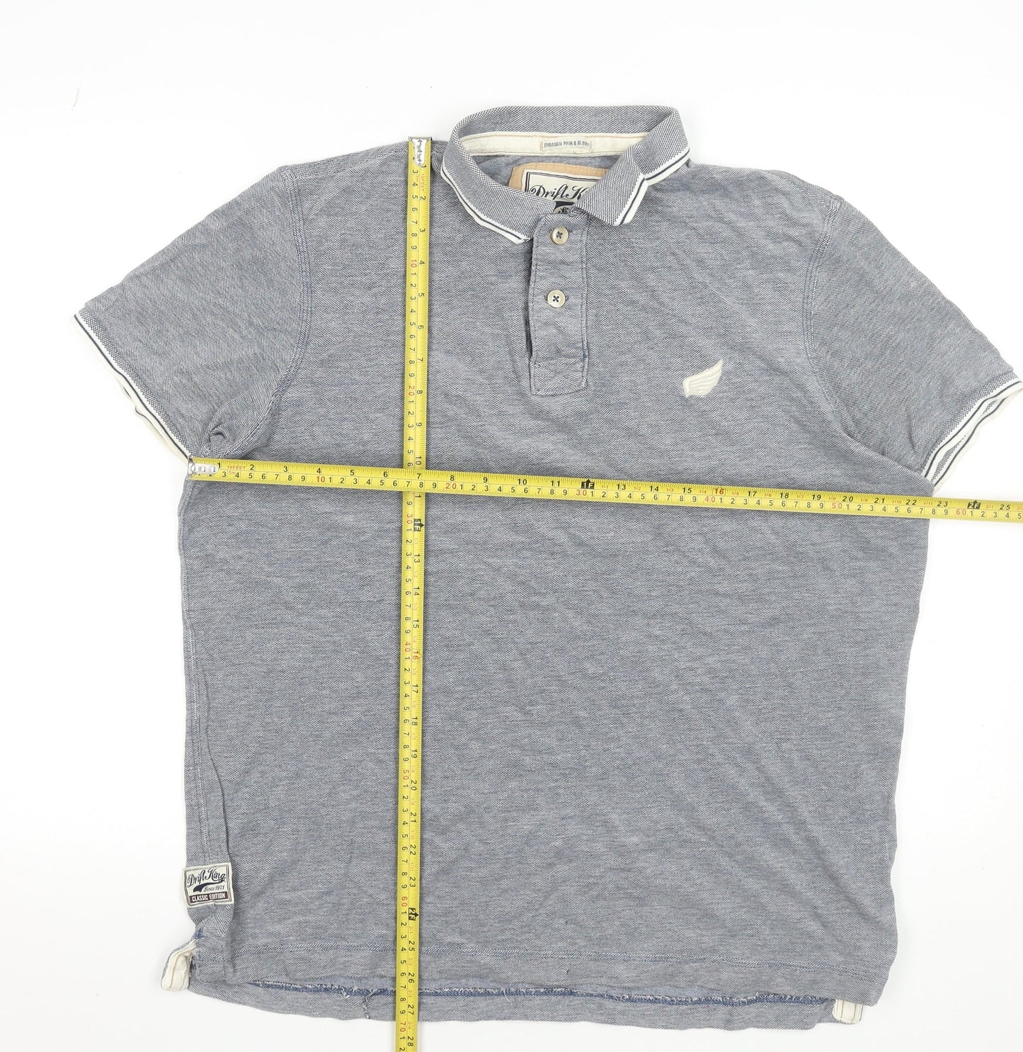 Mens UK Size L Drift King 100% Cotton Polo Shirt