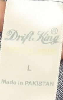Mens UK Size L Drift King 100% Cotton Polo Shirt