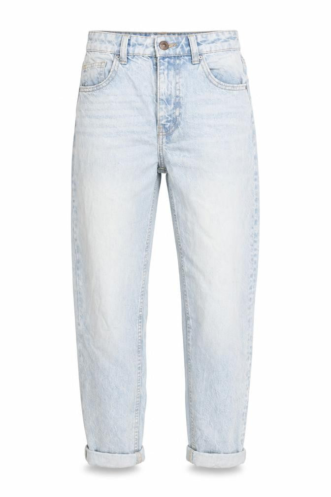 Womens UK Size 4 Bershka Relaxed Fit Mom Blue Jeans