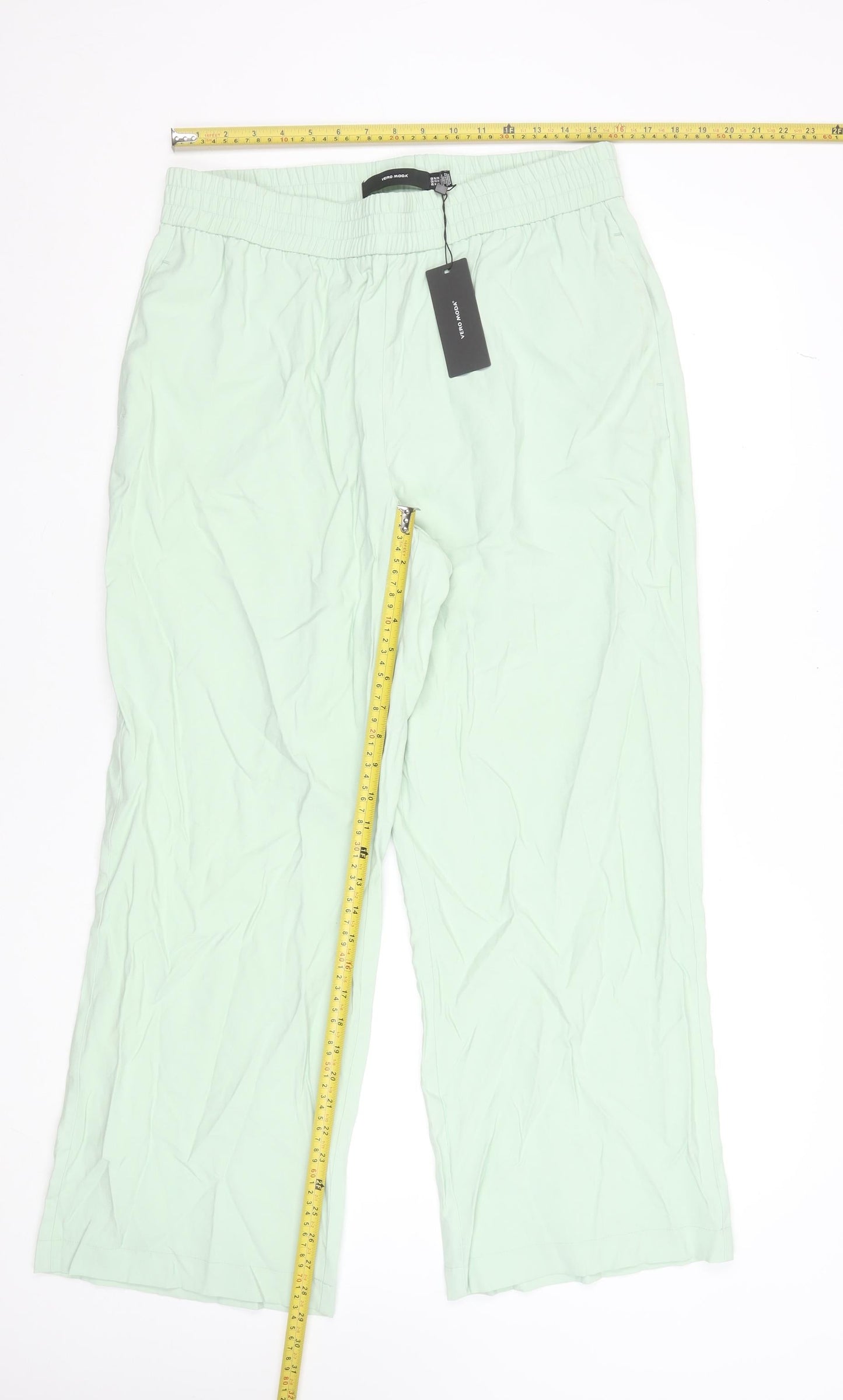 Womens UK Size XL VERO MODA Relaxed Fit Casual Travel Green Trousers