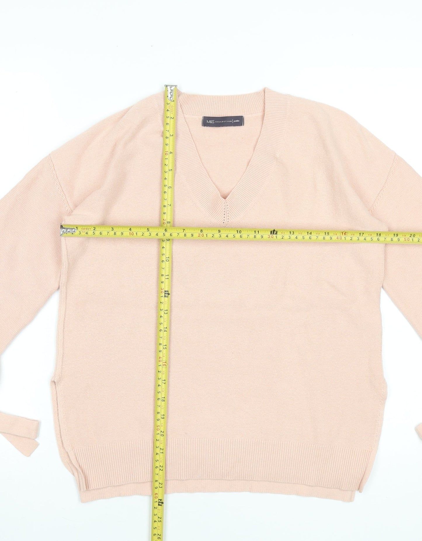 Womens UK Size 10 Marks and Spencer Beige Pullover Jumper