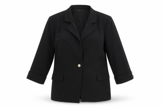 Quiz Women’s Black Blazer Size 12 Classic Mid-Length Jacket