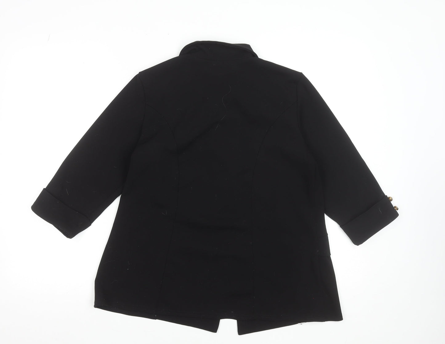 Quiz Women’s Black Blazer Size 12 Classic Mid-Length Jacket