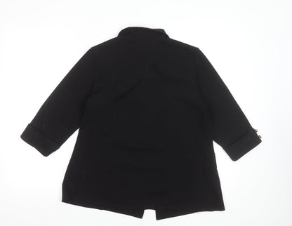 Quiz Women’s Black Blazer Size 12 Classic Mid-Length Jacket