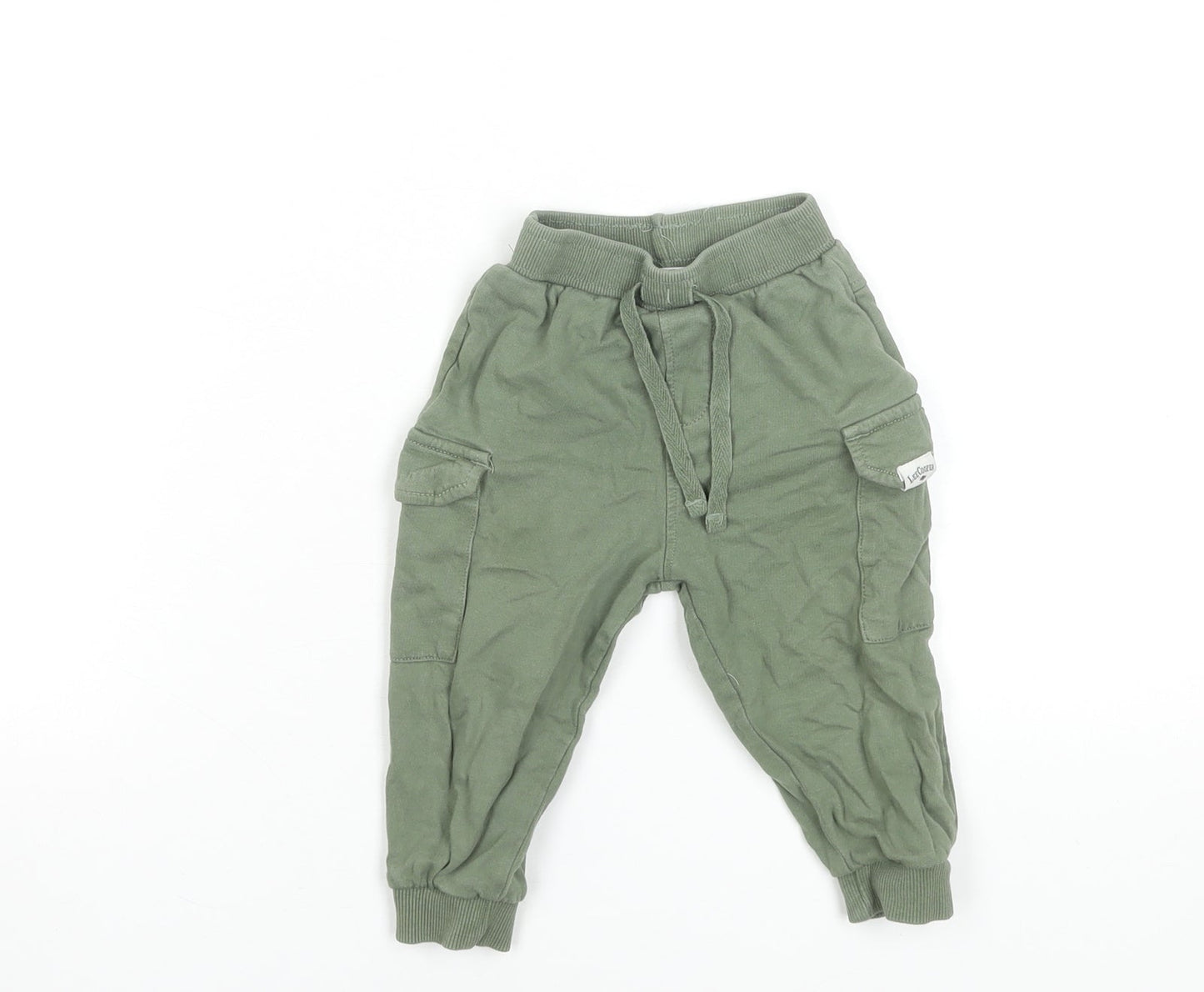 Lee Cooper Unisex Baby Green Cargo Trousers 9-12 Months Cotton