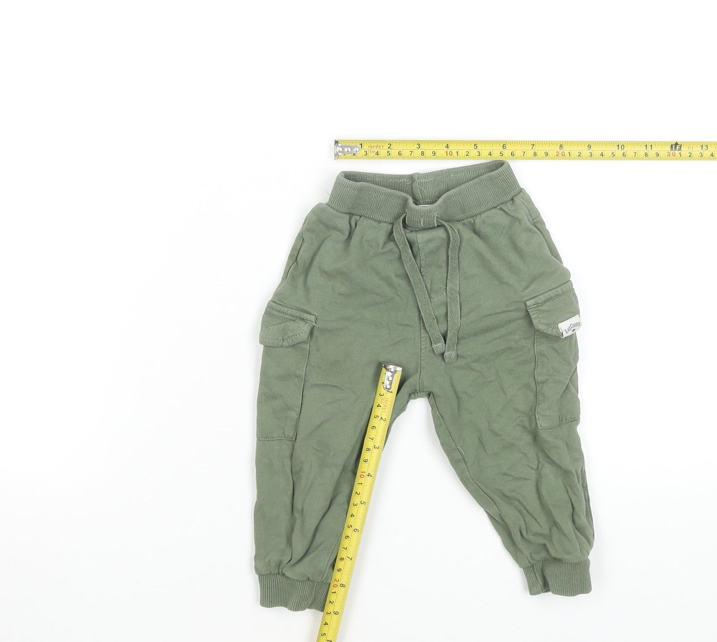 Lee Cooper Unisex Baby Green Cargo Trousers 9-12 Months Cotton
