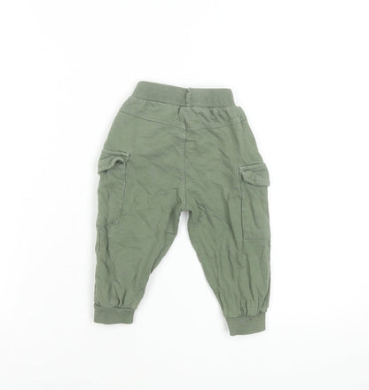 Lee Cooper Unisex Baby Green Cargo Trousers 9-12 Months Cotton