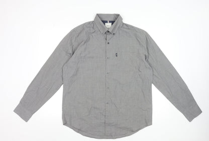 Mens UK Collar Size L NEXT Smart Grey  Dress Shirt