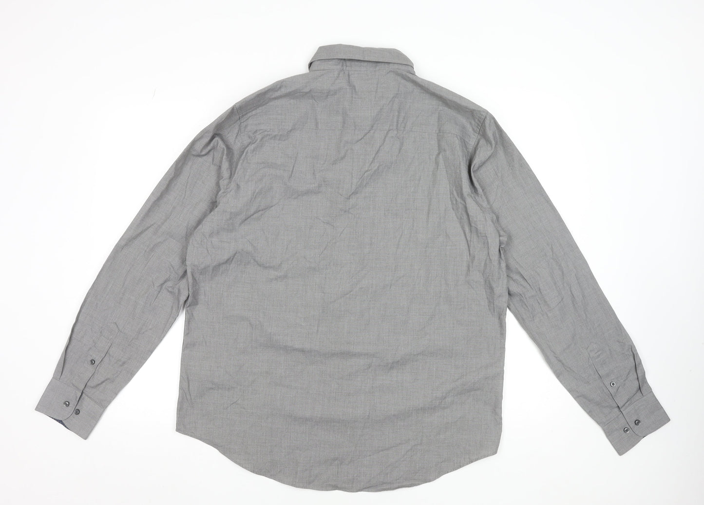 Mens UK Collar Size L NEXT Smart Grey  Dress Shirt