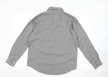 Mens UK Collar Size L NEXT Smart Grey  Dress Shirt
