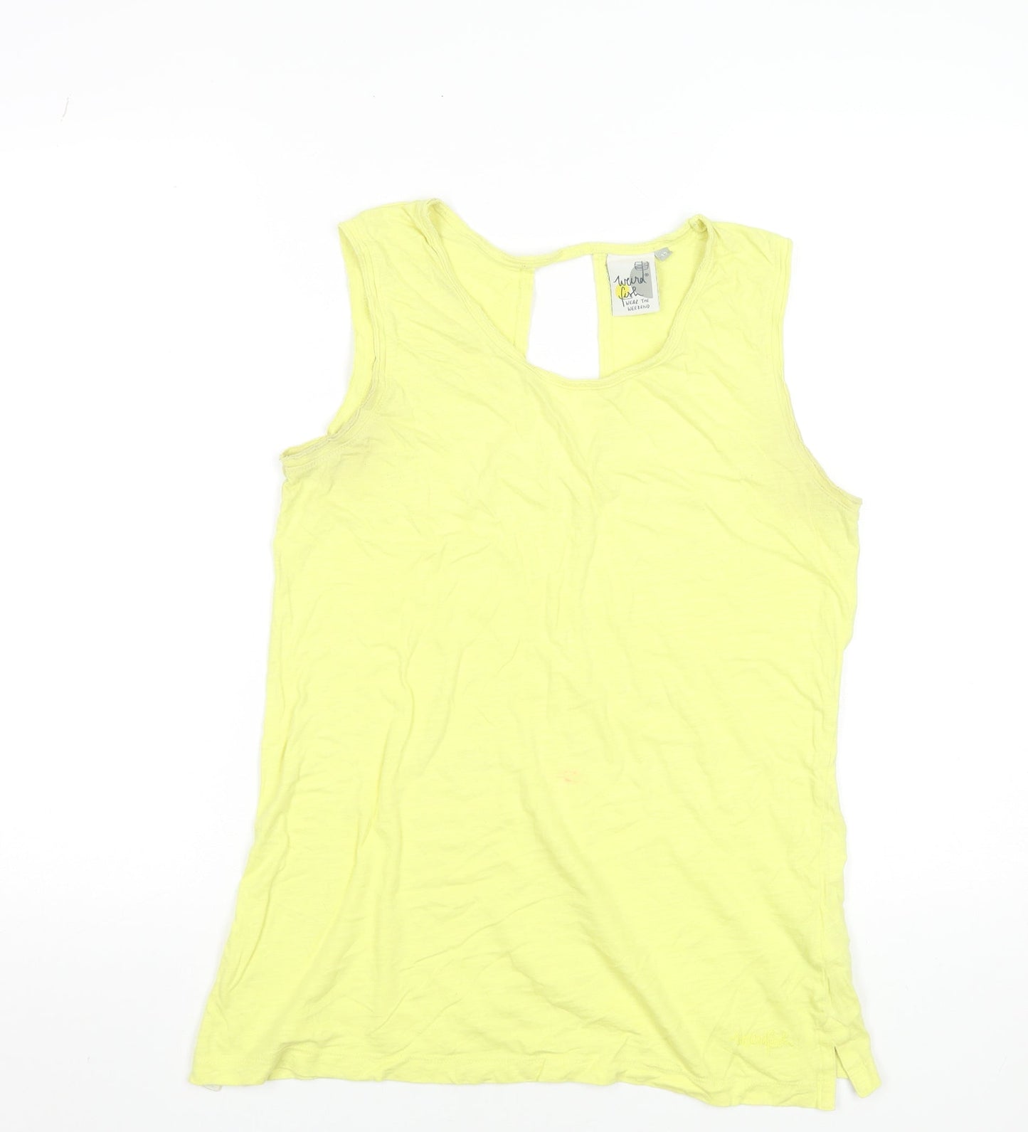 Womens UK Size 12 Weird Fish Yellow Basic Tank