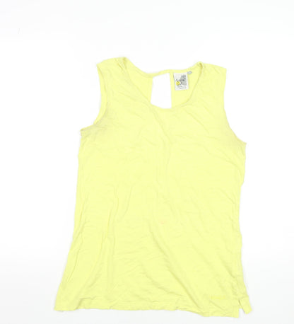Womens UK Size 12 Weird Fish Yellow Basic Tank