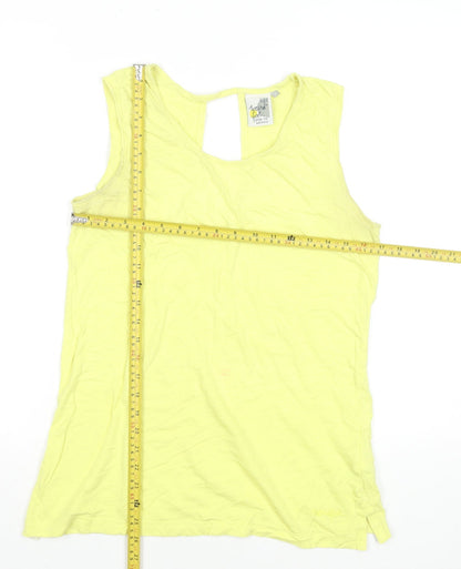 Womens UK Size 12 Weird Fish Yellow Basic Tank
