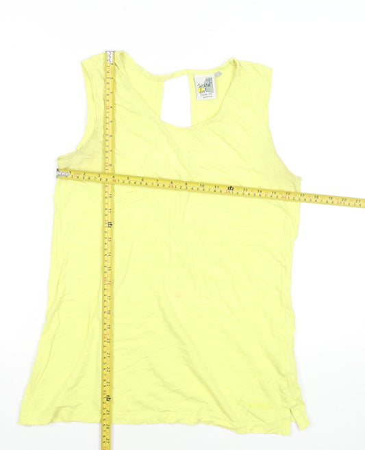 Womens UK Size 12 Weird Fish Yellow Basic Tank