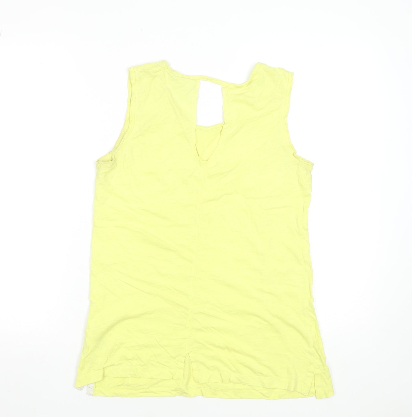 Womens UK Size 12 Weird Fish Yellow Basic Tank