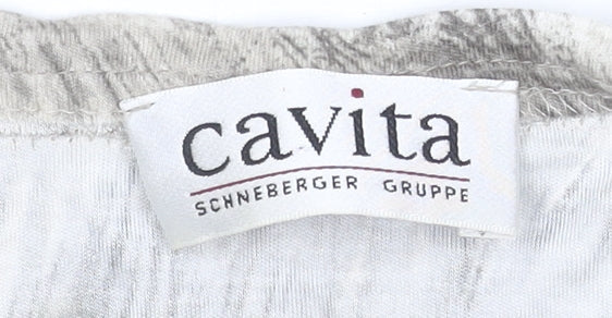 Womens UK Size 18 Cavita Beige Basic T-Shirt