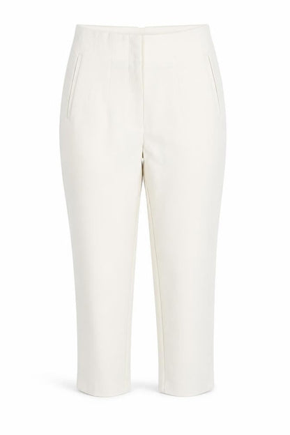 Womens UK Size L Zara Slim Fit Business Casual Formal Workwear Ivory Trousers