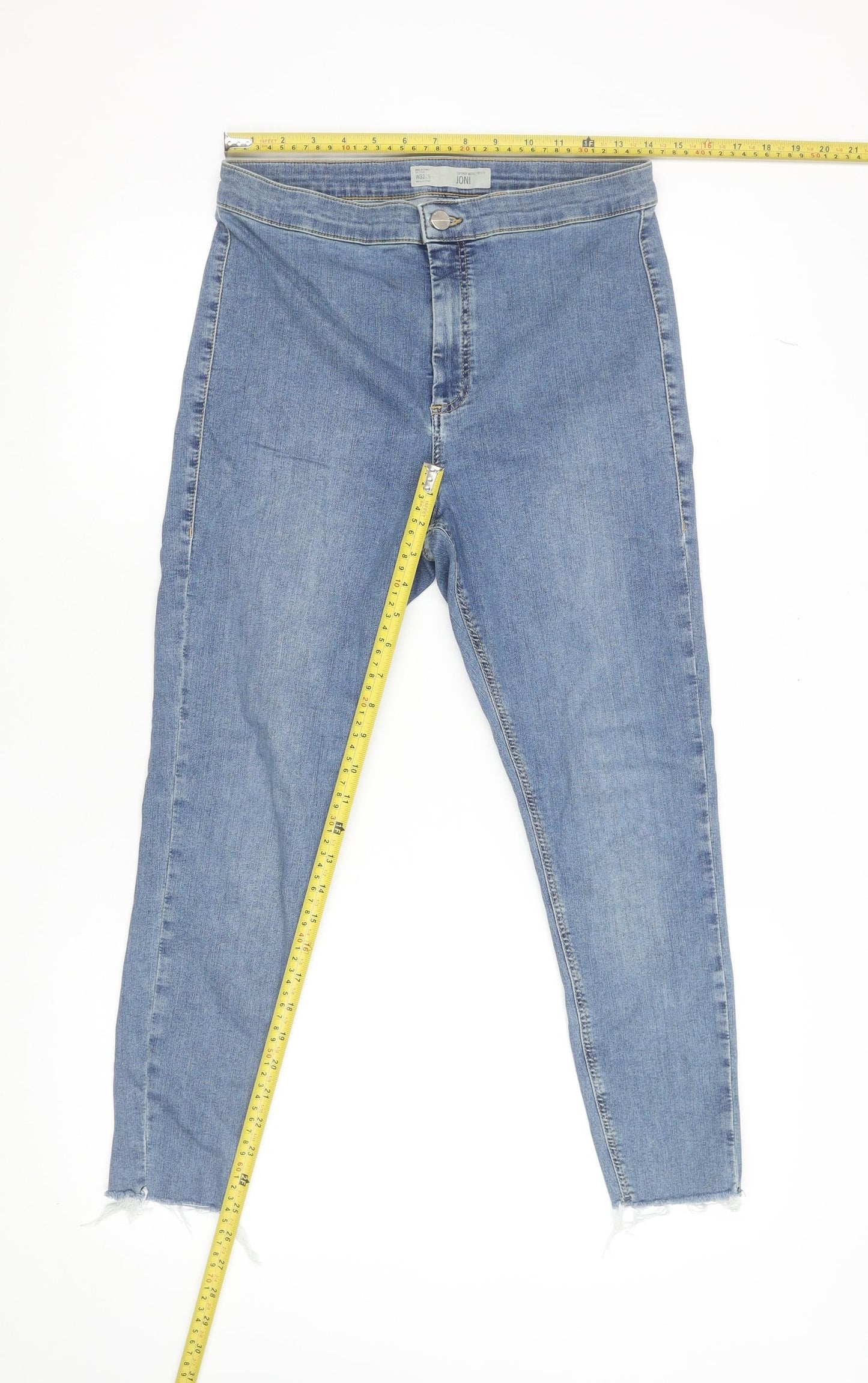 Topshop Women Blue Joni High Rise Skinny Jeans Size 14 W32 L28