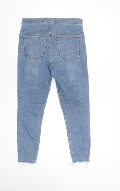Topshop Women Blue Joni High Rise Skinny Jeans Size 14 W32 L28