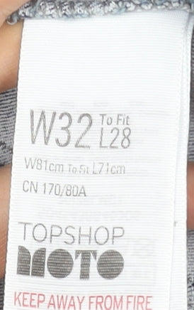 Topshop Women Blue Joni High Rise Skinny Jeans Size 14 W32 L28