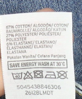 Topshop Women Blue Joni High Rise Skinny Jeans Size 14 W32 L28