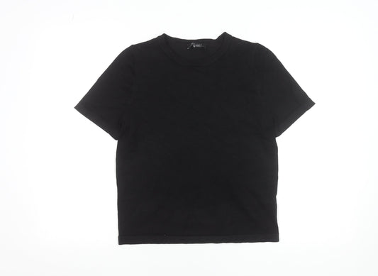 Womens UK Size 12 New Look Black Basic T-Shirt