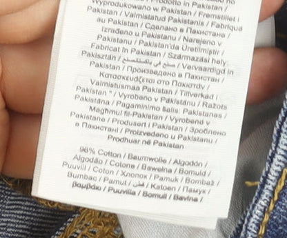 Noisy May Womens Blue Skinny High Waist Jeans Size 8 Regular Fit Denim