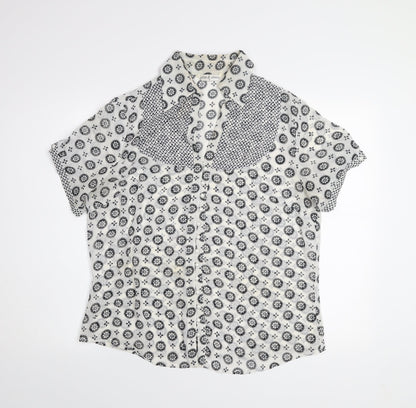 Womens UK Size XL yifan & alessia White Classic Button-Up