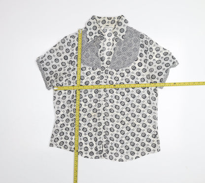 Womens UK Size XL yifan & alessia White Classic Button-Up