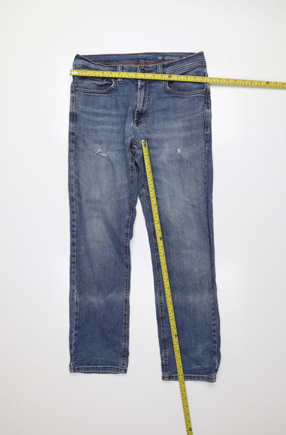 F&F Men's Blue Straight Leg Stretch Denim Jeans 34W 30L