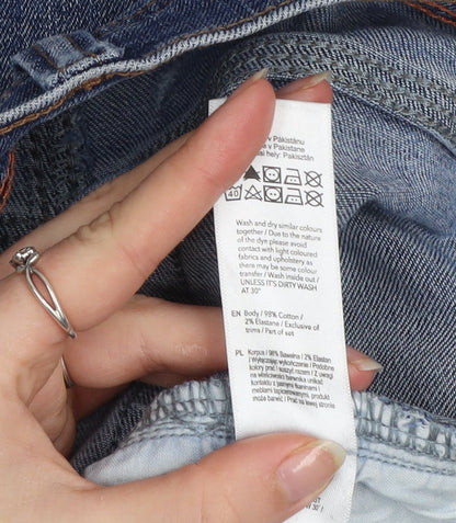 F&F Men's Blue Straight Leg Stretch Denim Jeans 34W 30L