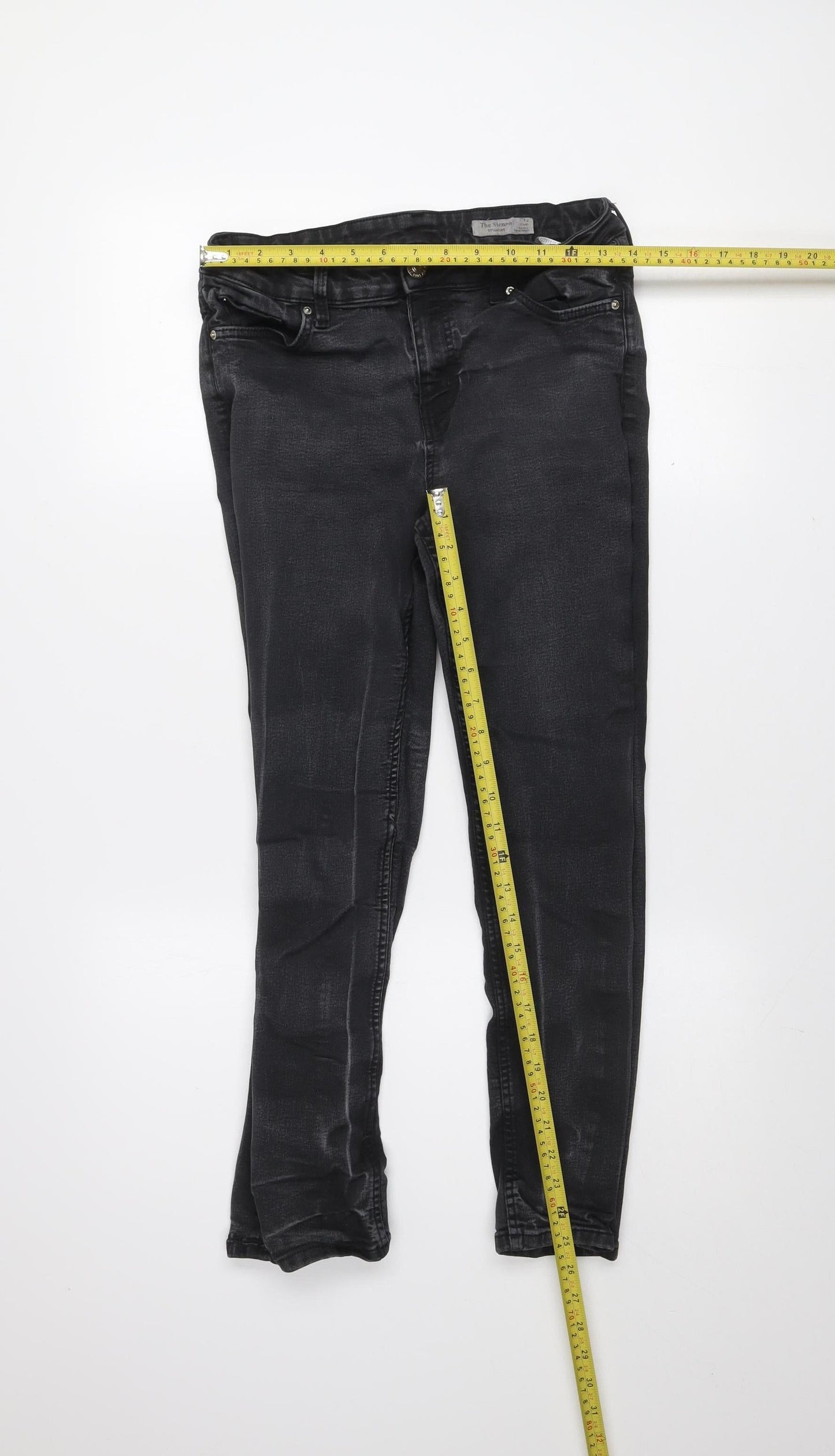 Womens UK Size 14 Marks and Spencer Slim Fit Skinny Black Jeans
