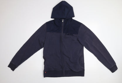 Diesel Mens Blue Hooded Full Zip Activewear Jacket Size L