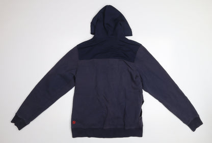 Diesel Mens Blue Hooded Full Zip Activewear Jacket Size L