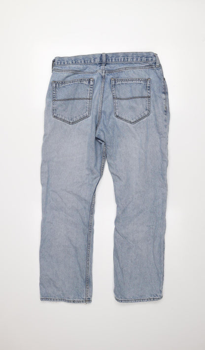 Marks and Spencer Men's Blue Straight Leg Jeans 34W 29L Denim Cotton