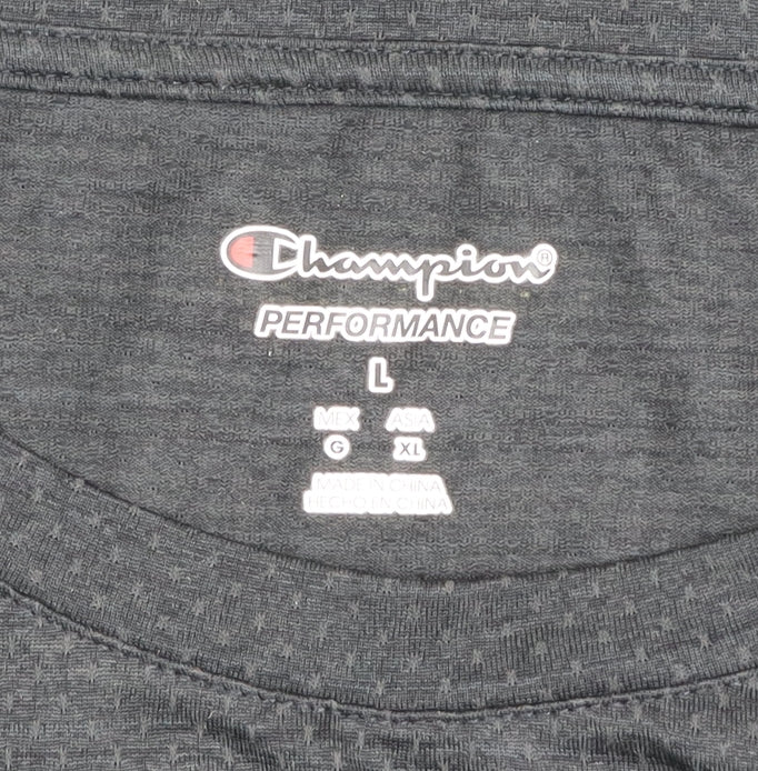 Champion Men's Black L Performance T-Shirt Lightweight Activewear