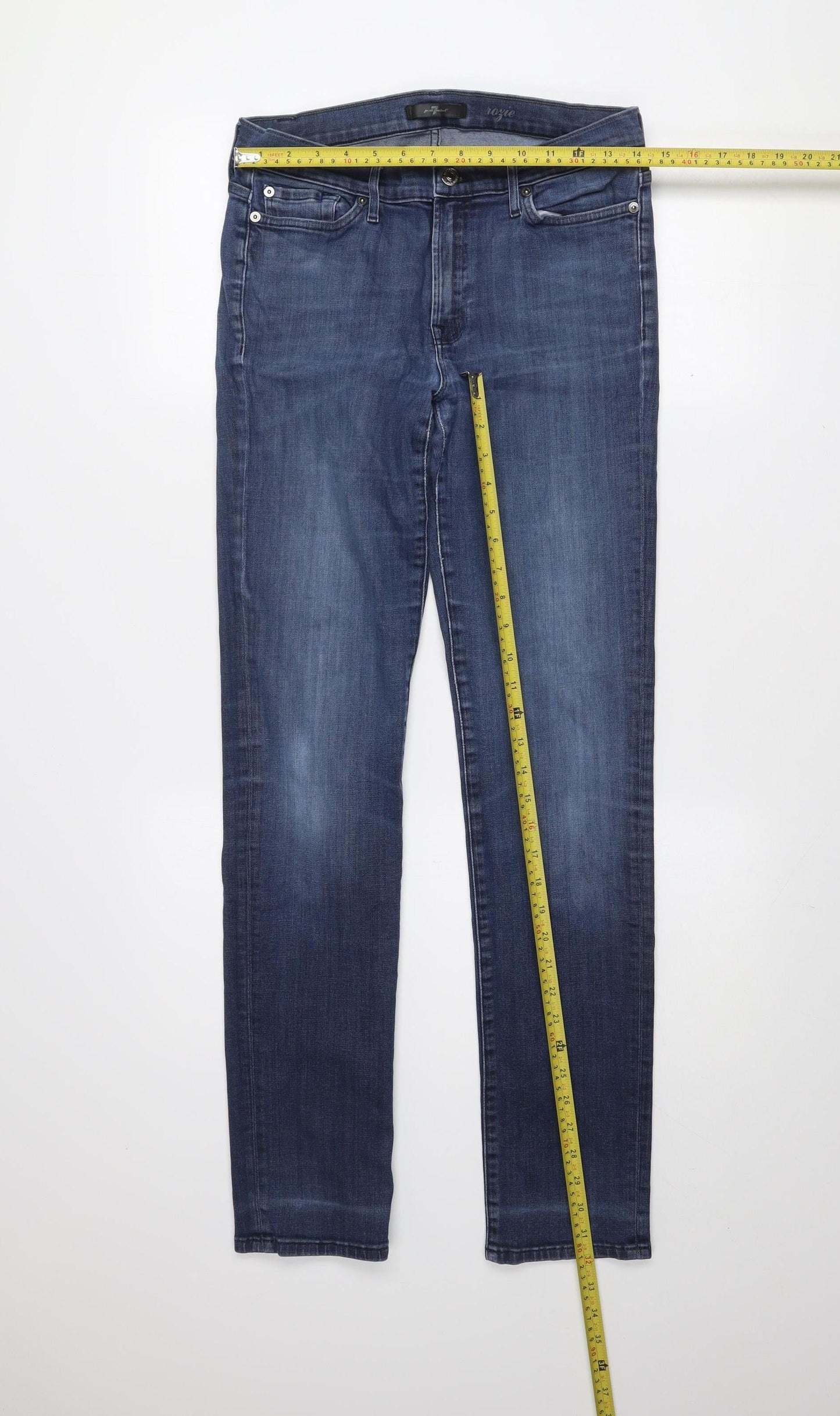 7 For All Mankind Mens Blue Slim Straight Denim Jeans Size 31