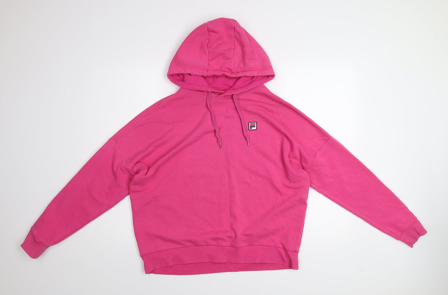 Womens UK Size M FILA Pink Pullover Hoodie
