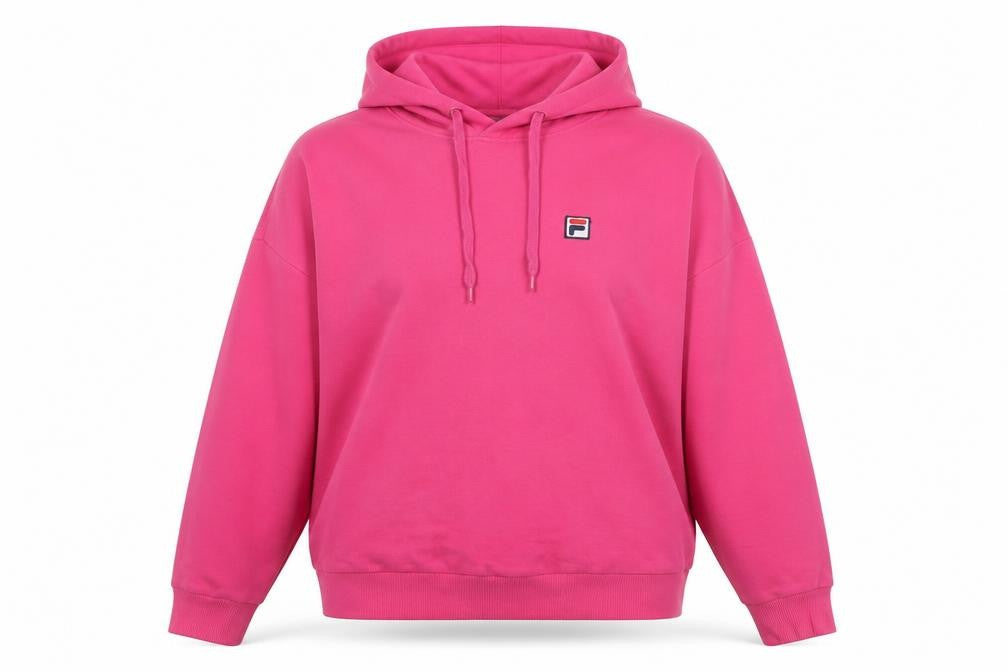 Womens UK Size M FILA Pink Pullover Hoodie
