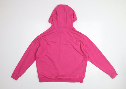 Womens UK Size M FILA Pink Pullover Hoodie