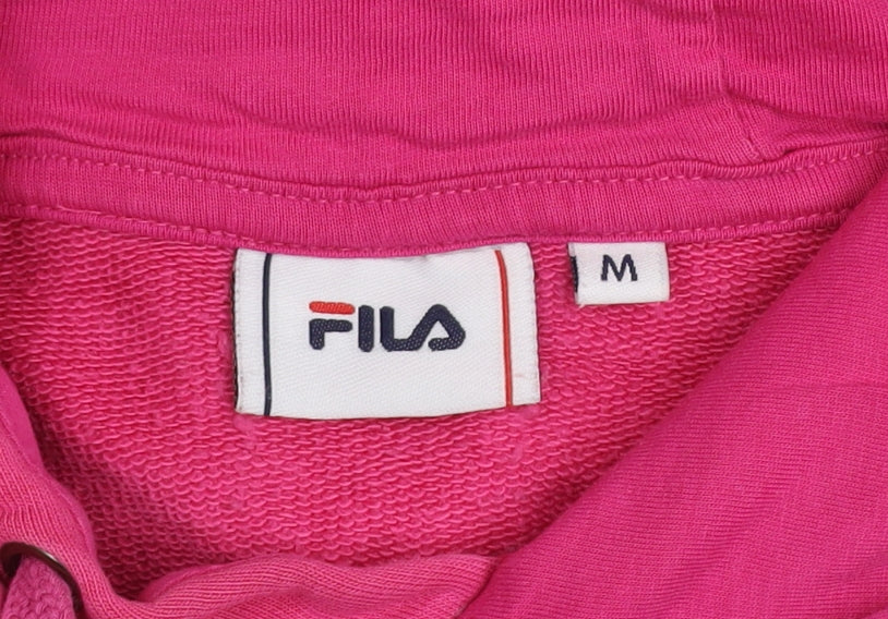 Womens UK Size M FILA Pink Pullover Hoodie