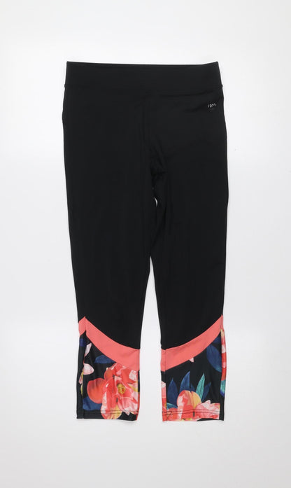 Womens UK Size S Dunnes Stores Slim Fit Capri Black Leggings
