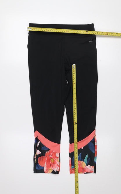Womens UK Size S Dunnes Stores Slim Fit Capri Black Leggings