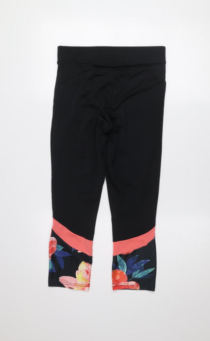 Womens UK Size S Dunnes Stores Slim Fit Capri Black Leggings